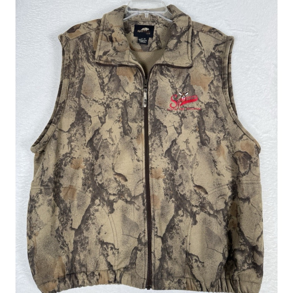 Natural Gear Windproof Vest Mens Medium hardwood broen camo Logo